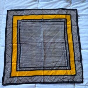 Geometric Yellow and Black Scarf